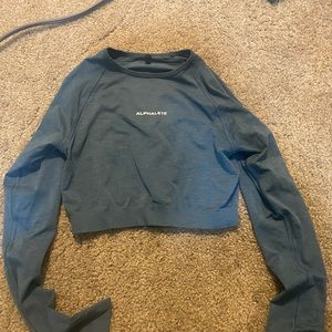 Alphalete teal long sleeve workout top